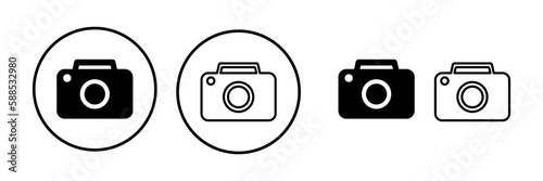 Camera Icon in trendy flat style isolated. Camera symbol web site design