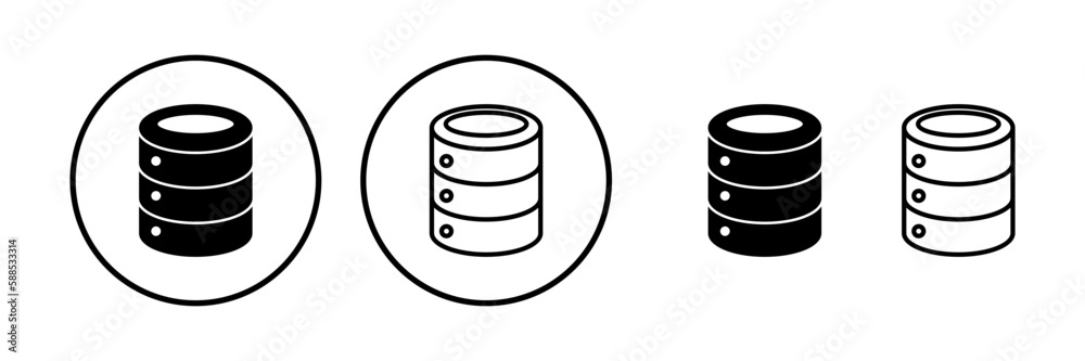 Database icon vector. server icon. storage Database icon vector. server icon. storage