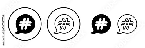 Hashtag icon vector. hashtag simbols