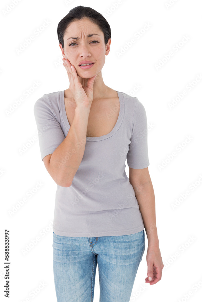 Woman suffering from teeth pain Woman suffering from teeth pain