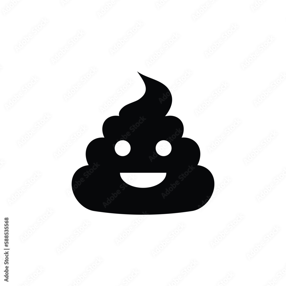 smiling crap icon. Pile of poo icon vector smiling crap icon. Pile of poo icon vector