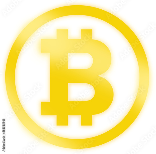 Symbol of bitcoin digital cryptocurrency