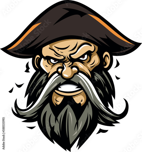 Illustration/logo of an angry pirate