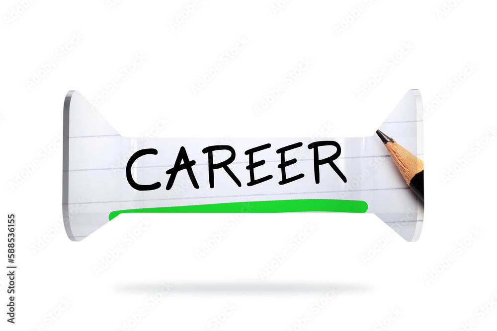 Career in handwriting on abstract screen Career in handwriting on abstract screen
