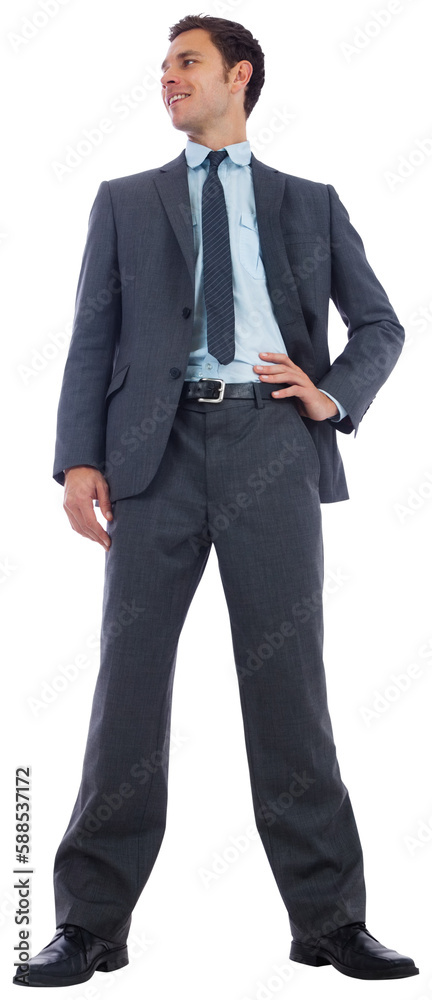 Happy businessman with hand on hip Happy businessman with hand on hip
