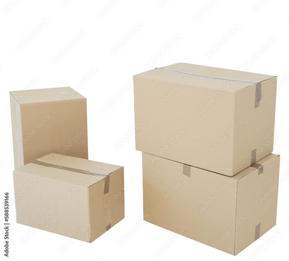 Packed cardboard boxes Packed cardboard boxes