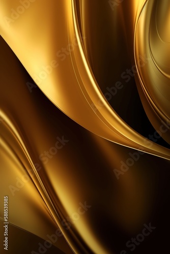 Golden abstract background  generative ai