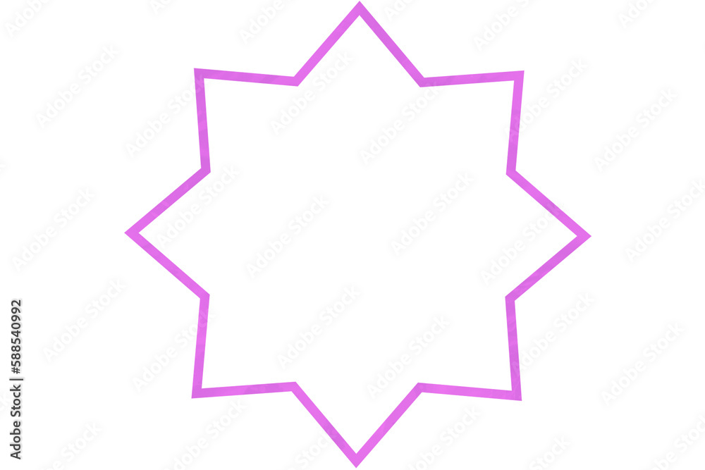 Geometric star shape Geometric star shape