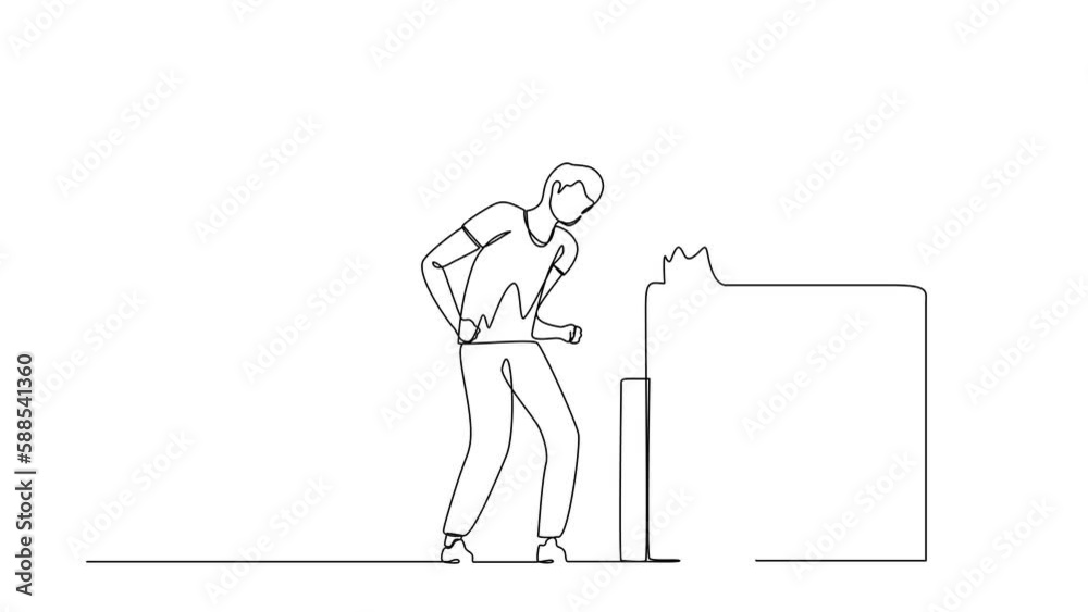 Animated self drawing of continuous line draw man abusing woman. Couple quarrel, guy screaming, girl crying sitting on sofa. Family violence. Emotional person arguing. Full length one line animation Animated self drawing of continuous line draw man abusing woman. Couple quarrel, guy screaming, girl crying sitting on sofa. Family violence. Emotional person arguing. Full length one line animation