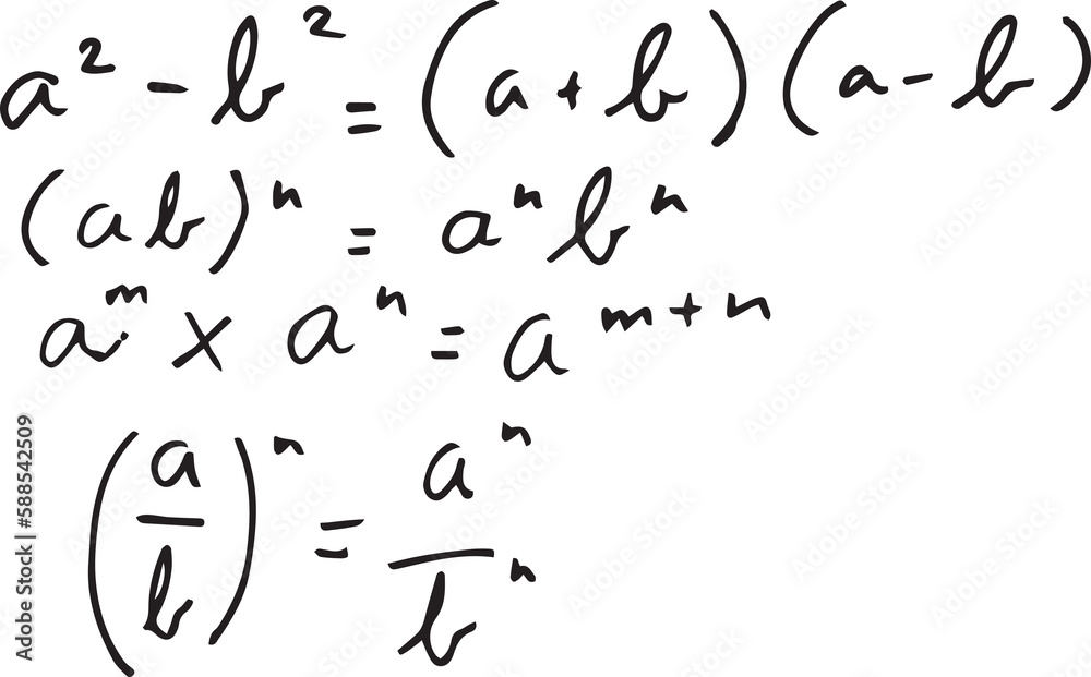 Maths formula over white background