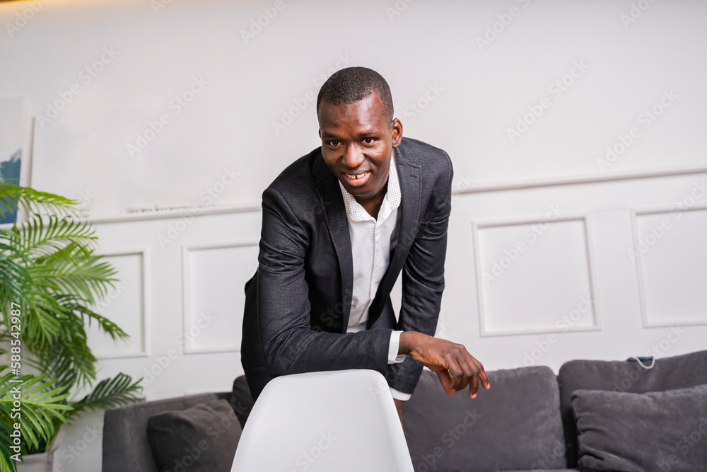 portrait happy african american businessman portrait happy african american businessman