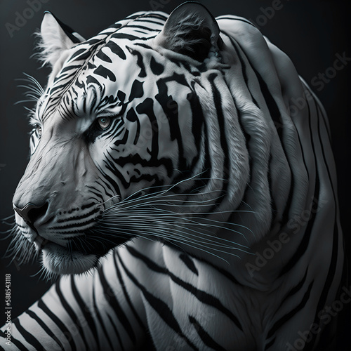 Moody White Tiger