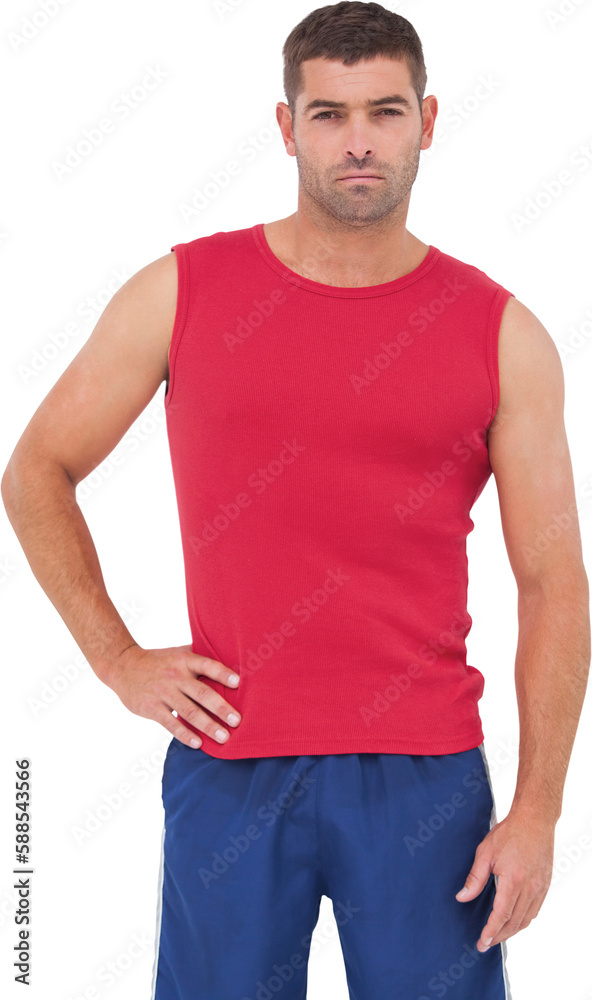 Fit man looking at camera Fit man looking at camera