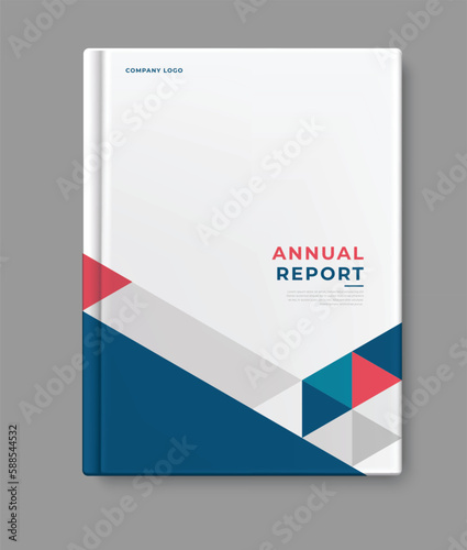 Annual report cover book template design