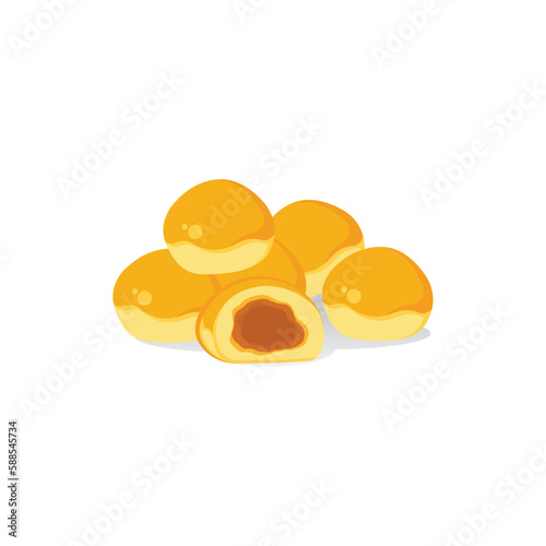 simple flat nastar cookies illustration vector photo