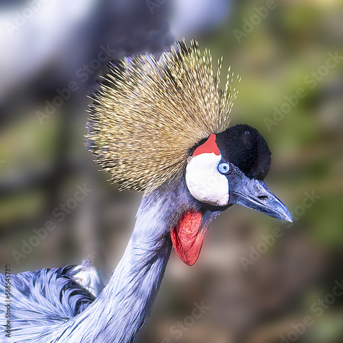 Portait d'une grue couronnée photo