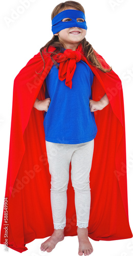 Fotografie Masked girl pretending to be superhero
