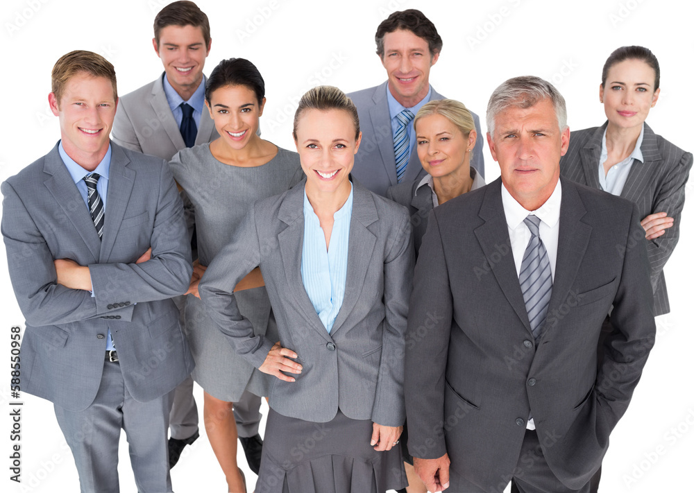 Smiling business people smiling at camera Smiling business people smiling at camera