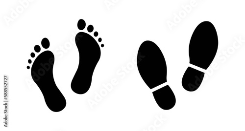 Set different human footprints
