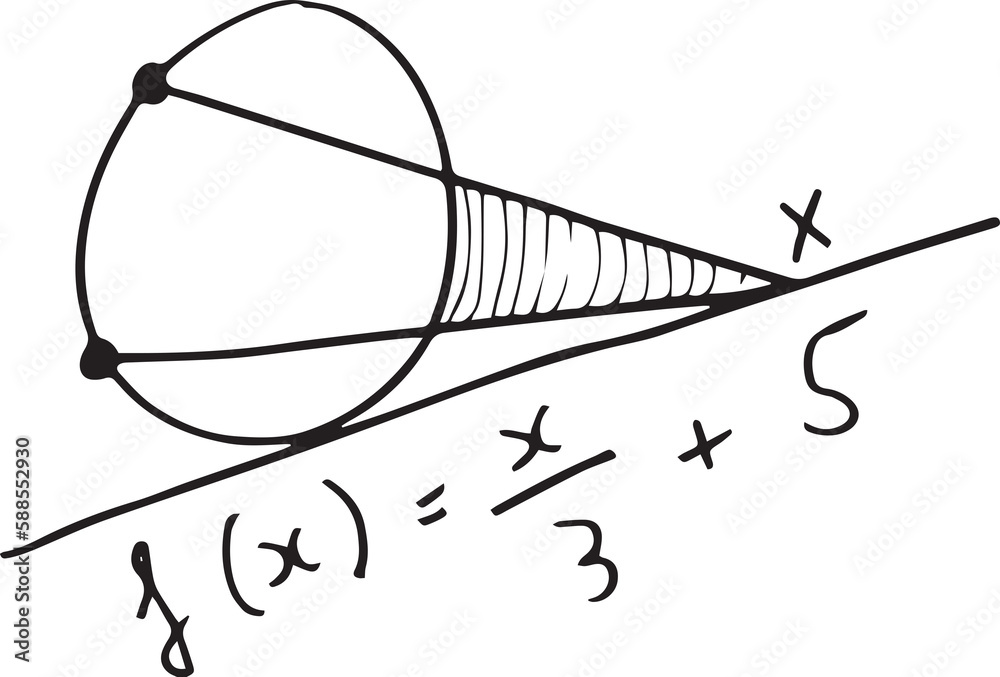 Geometric shape with equation