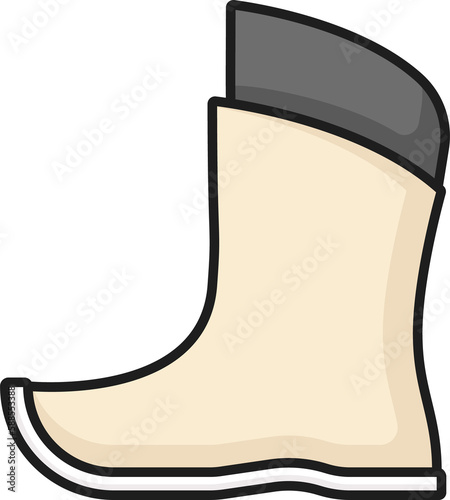 Boot or winter shoe line icon, fashion footwear
