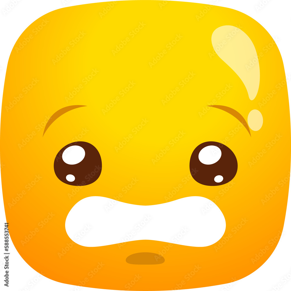 Cartoon face comic oops funny emoji vector icon Cartoon face comic oops funny emoji vector icon