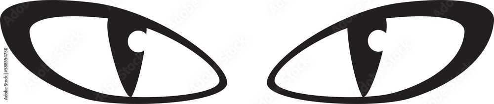 Amazing cartoon anime eyes, woman vision look Amazing cartoon anime eyes, woman vision look