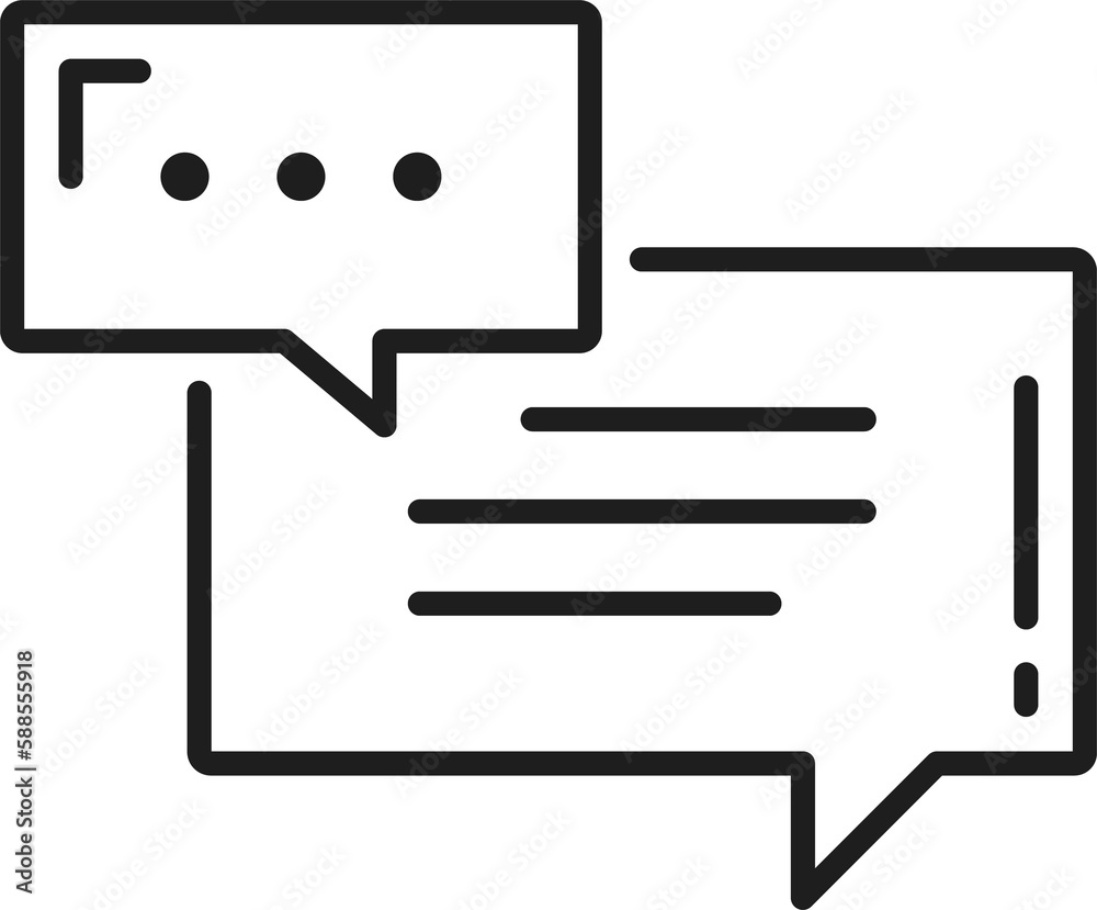 Dialog balloon, vector chat bubble line icon Dialog balloon, vector chat bubble line icon