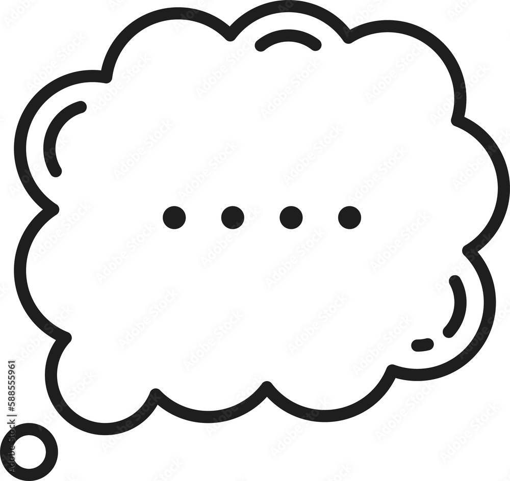 Think memo speech bubble, message or chatting box Think memo speech bubble, message or chatting box