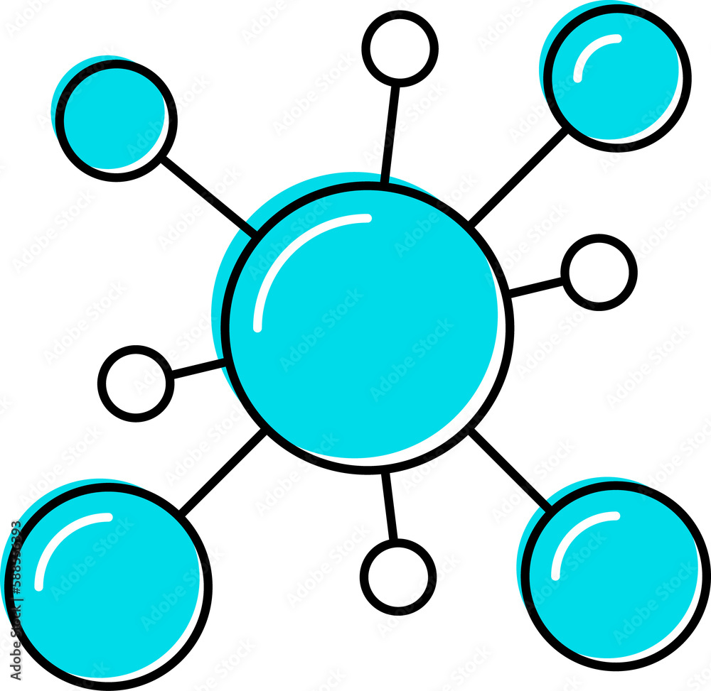 Atom or DNA chromosome molecule chemistry icon Atom or DNA chromosome molecule chemistry icon