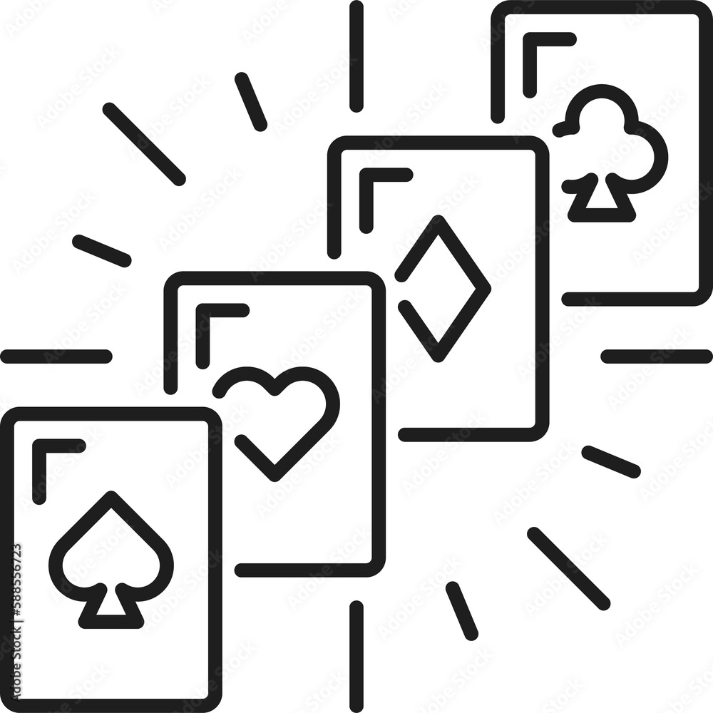 Ace card suit icon vector, playing card symbol Ace card suit icon vector, playing card symbol