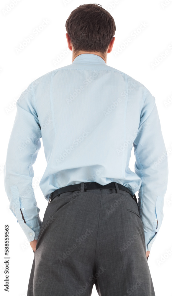 Businessman standing with hands in pockets Businessman standing with hands in pockets