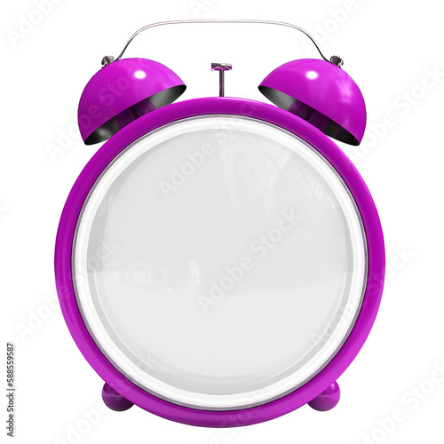 Empty pink alarm clock