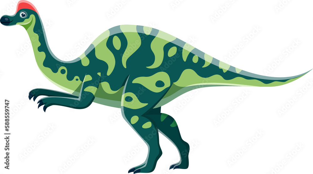Cartoon Hypacrosaurus dinosaur funny character Cartoon Hypacrosaurus dinosaur funny character
