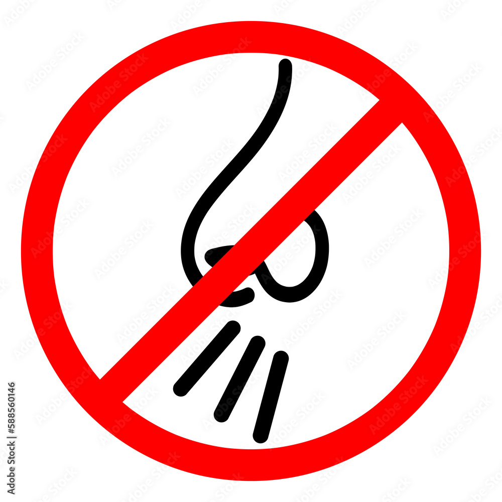 nose icon, no smell, first signs of coronavirus, vector illustration on white background..eps nose icon, no smell, first signs of coronavirus, vector illustration on white background..eps