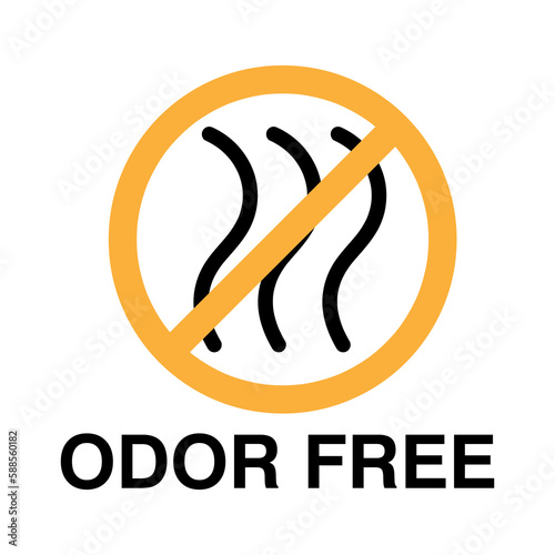 odor-free vector icon. no bad smell illustration on white background..ep