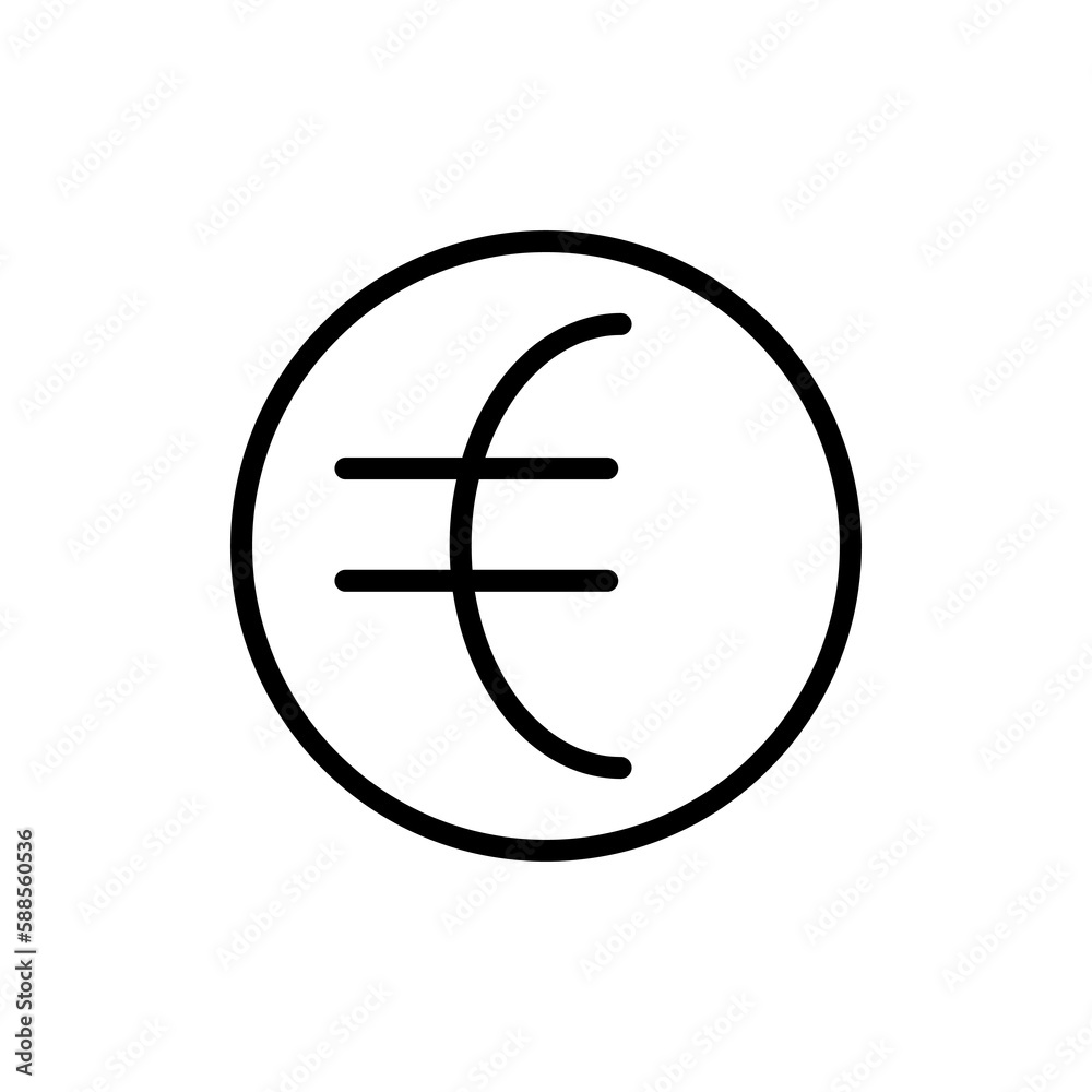 Euro Icon Vector Illustration on white background..eps Euro Icon Vector Illustration on white background..eps