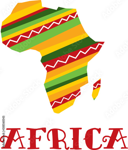 Africa map icon, African travel, culture and art © Vector Tradition