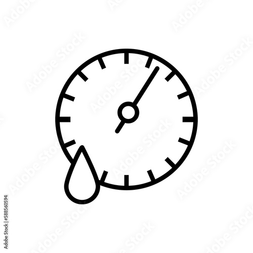 Hygrometer icon illustration on white background