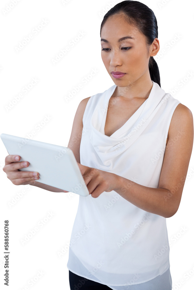 Young businesswoman using digital tablet Young businesswoman using digital tablet