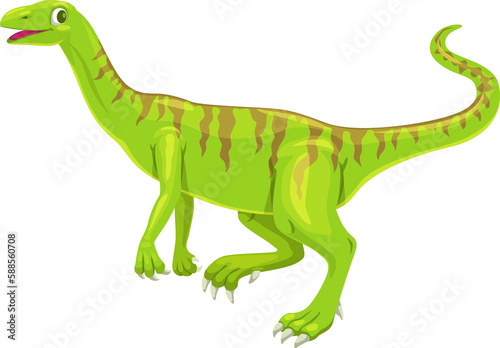 Cartoon elaphrosaurus dinosaur character  vector