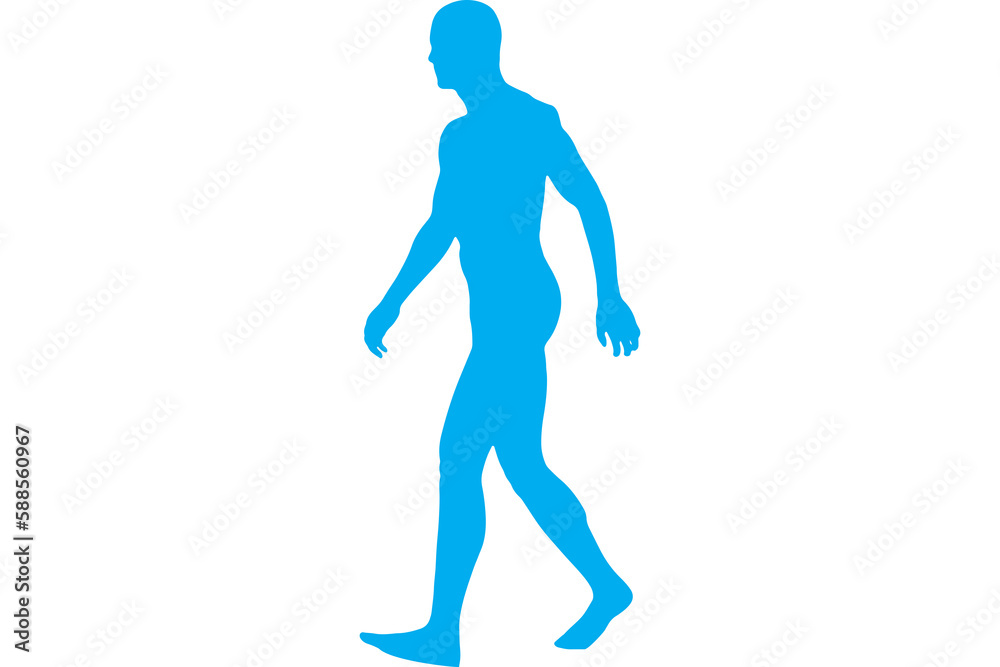 Illustration of a man walking