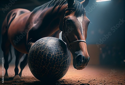 horseball. Generative AI photo