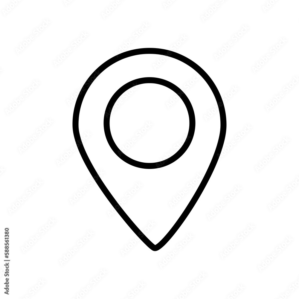 Location pin - Line Vector Icon illustration on white background..eps Location pin - Line Vector Icon illustration on white background..eps