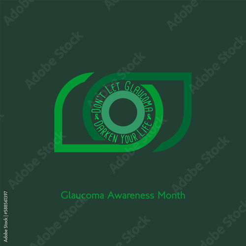 Glaucoma awareness month is observed every year in January Vector illustration