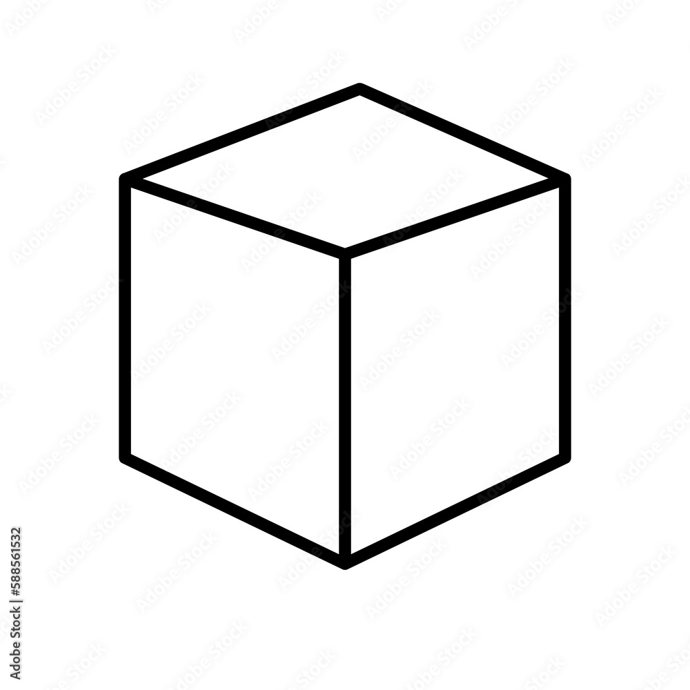 Box - Line Vector Icon illustration on white background..eps Box - Line Vector Icon illustration on white background..eps