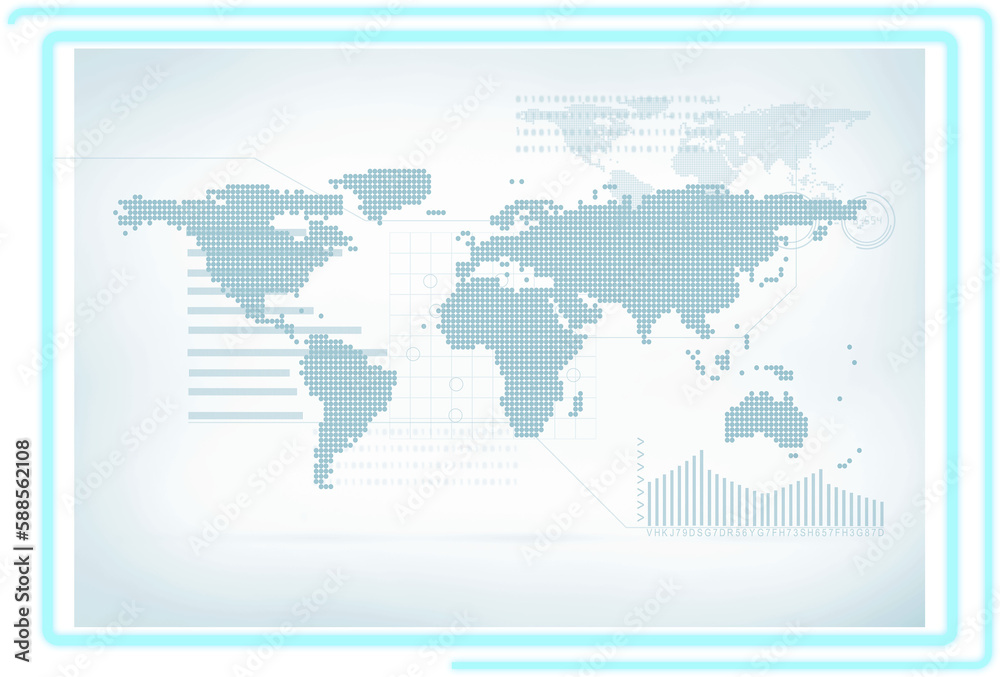 Digital composite image of world map Digital composite image of world map