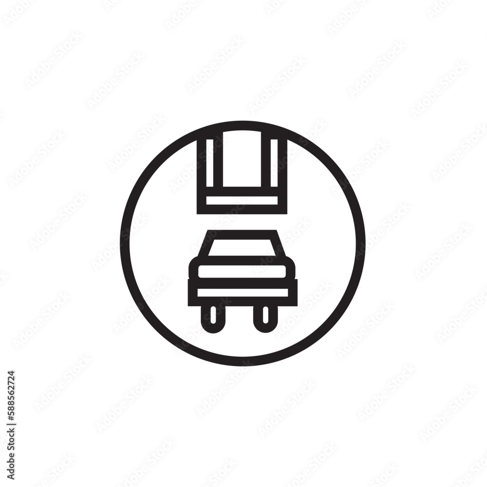 Maximum Height Limit Outline Icon Maximum Height Limit Outline Icon