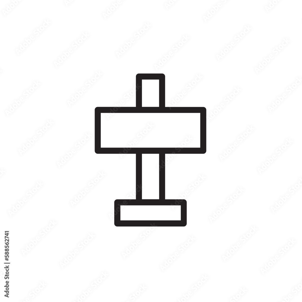 Navigation Sign Traffic Outline Icon