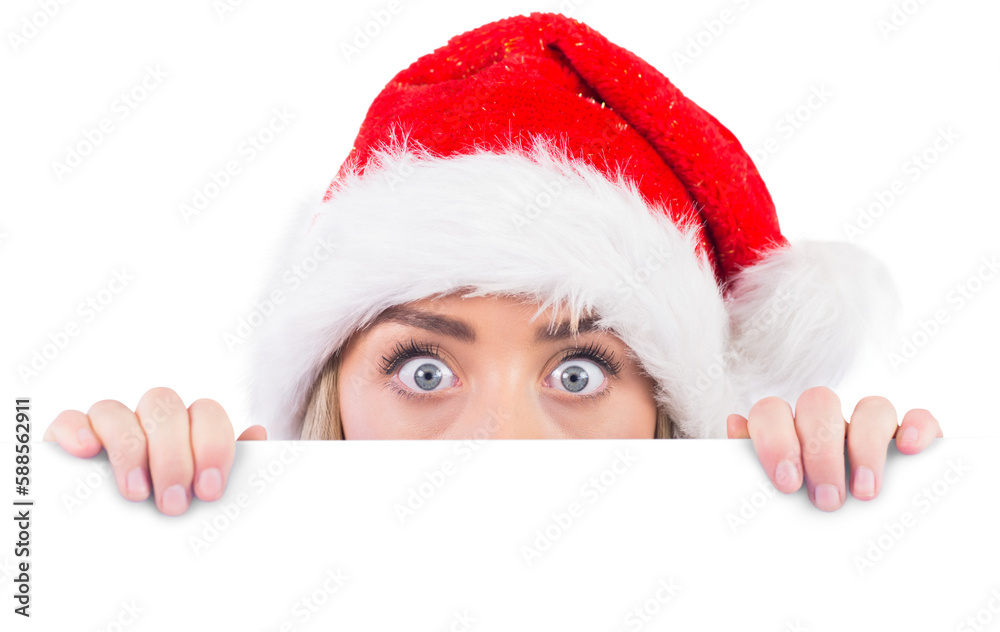 Festive blonde showing large poster Festive blonde showing large poster